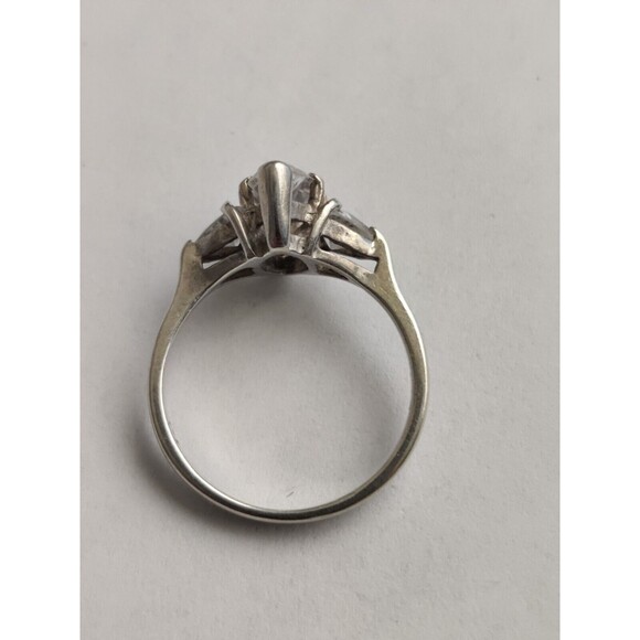 Sterling Silver Solitaire Marquise CZ Engagement Ring Set  Two Carat Marquise Cz 925 Sterling Silver Engagement Ring Size 8.5